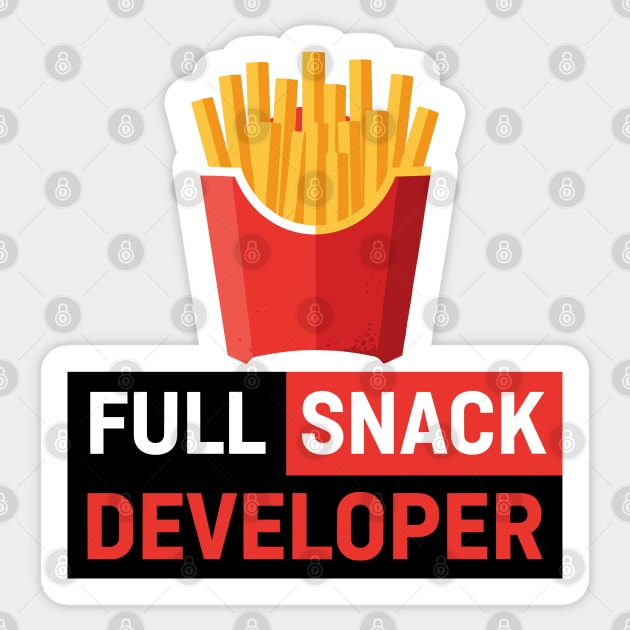 Fries - Full Snack Developer Sticker by enrynz